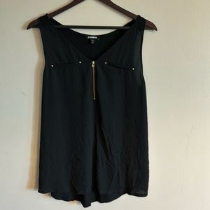 Express Women’s Black Sleeveless Blouse Size Large